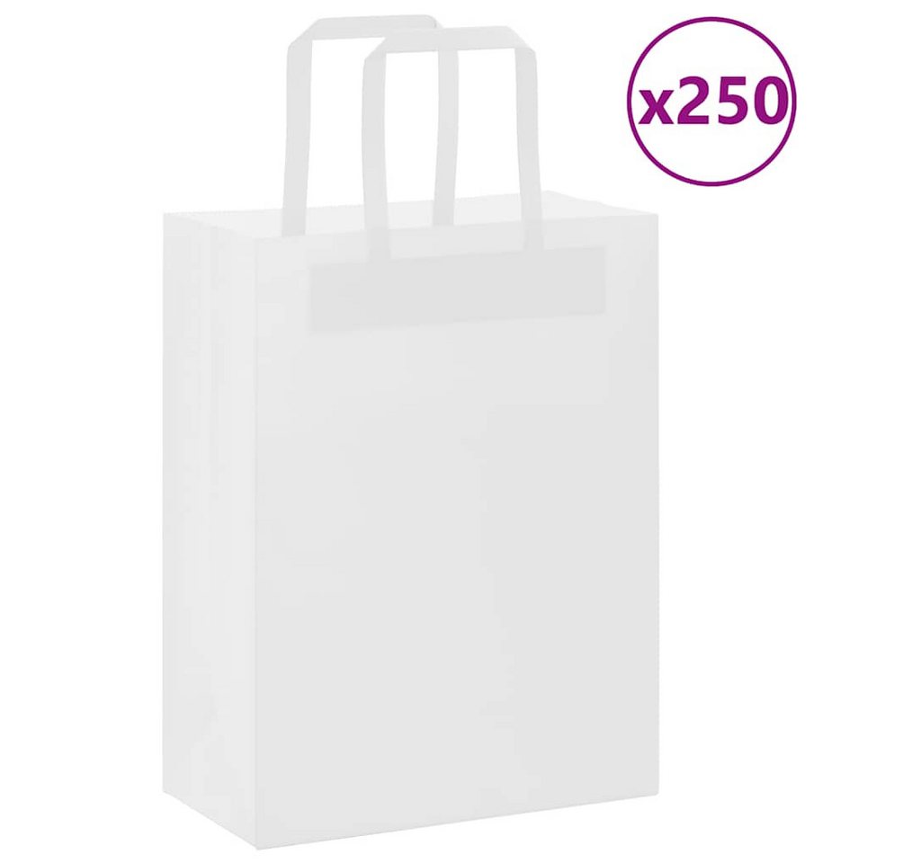 vidaXL Tragetasche, Papiertragetaschen 250 Stk. mit Henkeln Weiß 21x11x28 cm vidaXL Tragetasche, Papiertragetaschen 250 Stk. mit Henkeln Weiß 21x11x28 cm von vidaXL
