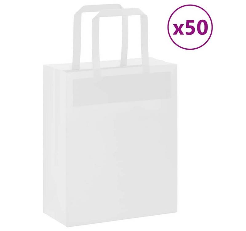 vidaXL Tragetasche, Papiertragetaschen 50 Stk. mit Henkeln Weiß 18x8x22 cm von vidaXL