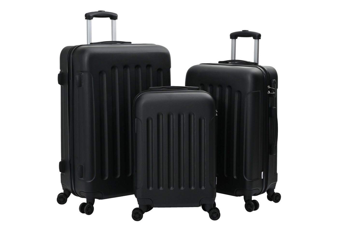vidaXL Trolley Koffer Set 3 Teile Hartschale Schwarz 20" 24" 28" ABS vidaXL Trolley Koffer Set 3 Teile Hartschale Schwarz 20" 24" 28" ABS von vidaXL