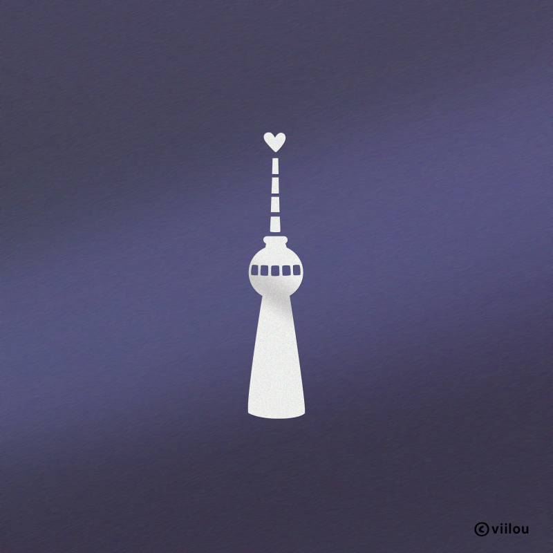 Reflektierende Sticker Kinderhelm Aufkleber Berlin Reflektoren Kinder Fahrrad Leuchtsticker Berliner Fernsehturm Alex Diy von viilou