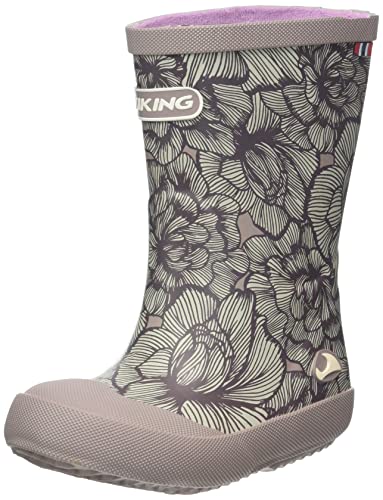 Viking Indie Print Rubber Boots, Dusty Pink/Cream, 32 von Viking