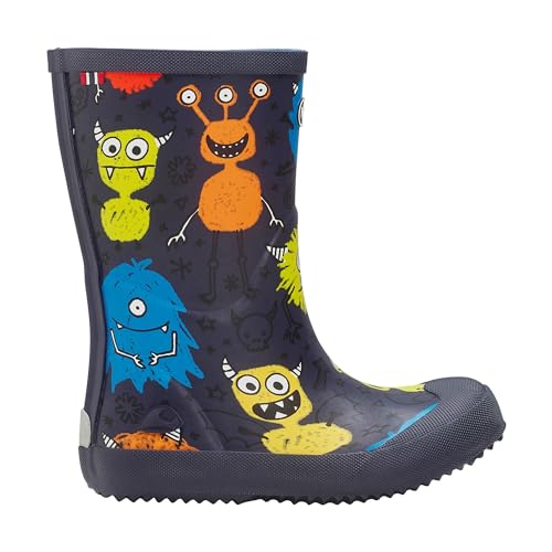 Viking Unisex Kinder Indie Print Gummistiefel, Navy Multi, 20 EU von Viking