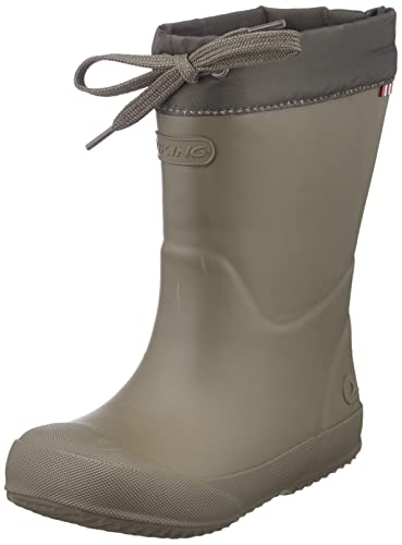 Viking Unisex Kinder Indie Thermo Wool Gummistiefel, Olive, 28 EU von Viking