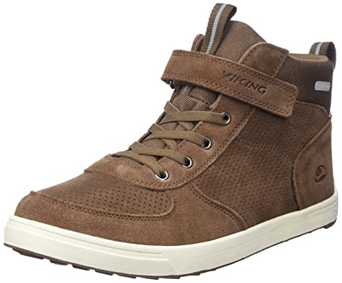 Samuel Mid WP Jr Walking Shoes, Brown, 34 von Viking