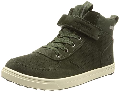 Samuel Mid WP Jr Walking Shoes, Huntinggreen, 33 von Viking