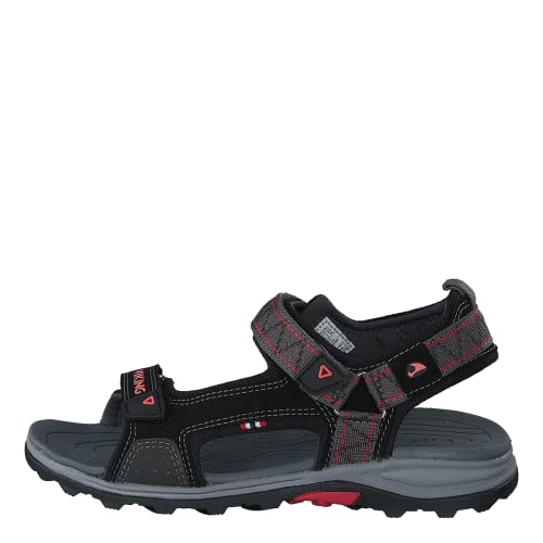 Viking Sandoey 3-46631, Sandalen, Schwarz (Black/Red 210), 30 EU (11.5) von Viking