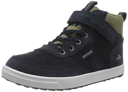 Viking Jungen Samuel Mid Wp Jr Sneaker, Navy Olive, 30 EU von Viking