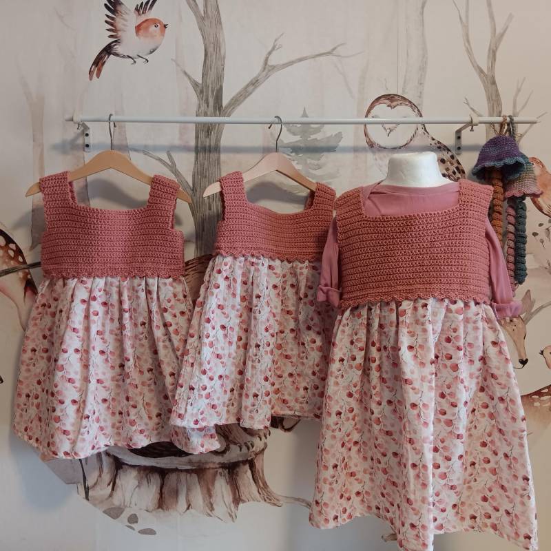 Kleid Kinder Sommerkleid Musselin Größe 110, 116 von villamoniquehandmade