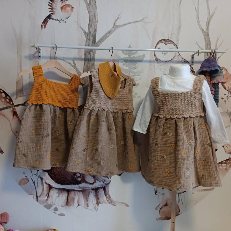 Kleid Kinder Sommerkleid Musselin von villamoniquehandmade
