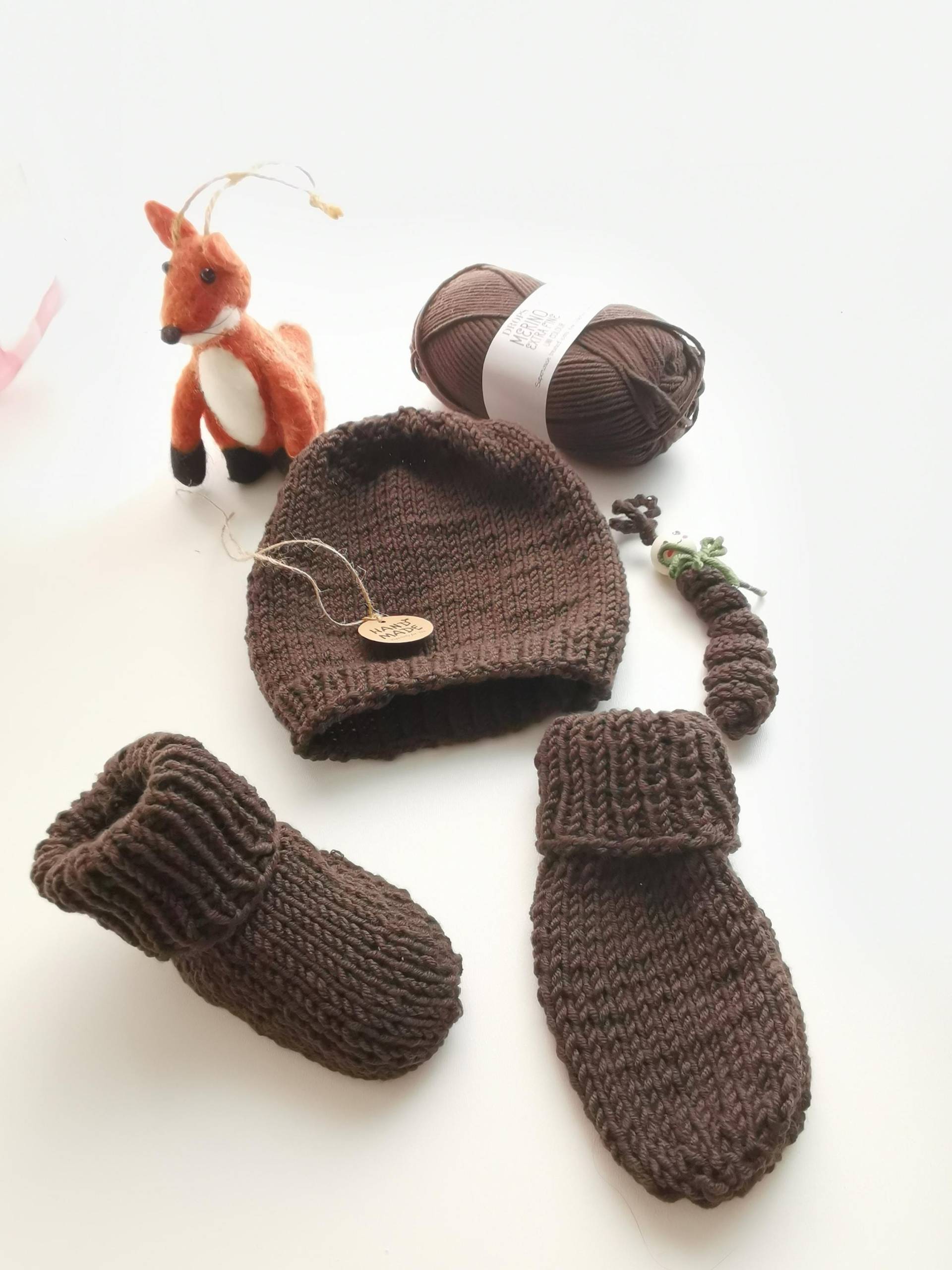 Mützen Set, Baby Wolle Merino Handgestrickt Mit Farbwahl von villamoniquehandmade
