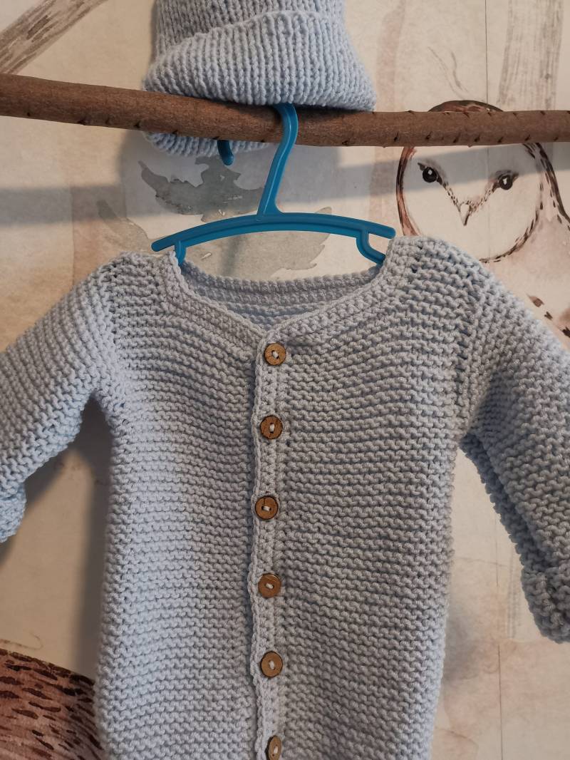 strickjacken Set Mit Mütze, Baby Wolle Merino Handgestrickt Größenwahl Und Farbwahl von villamoniquehandmade