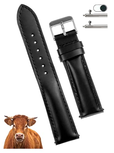 vinacreations Handgefertigtes Alligator-Bauch-Uhrenarmband für Herren, Schnellverschluss, Premium-Hornback-Krokodil-Ersatz-Pin-Dornschließe, Armband von Vietnamesen, 22 mm, Kein Edelstein von vinacreations