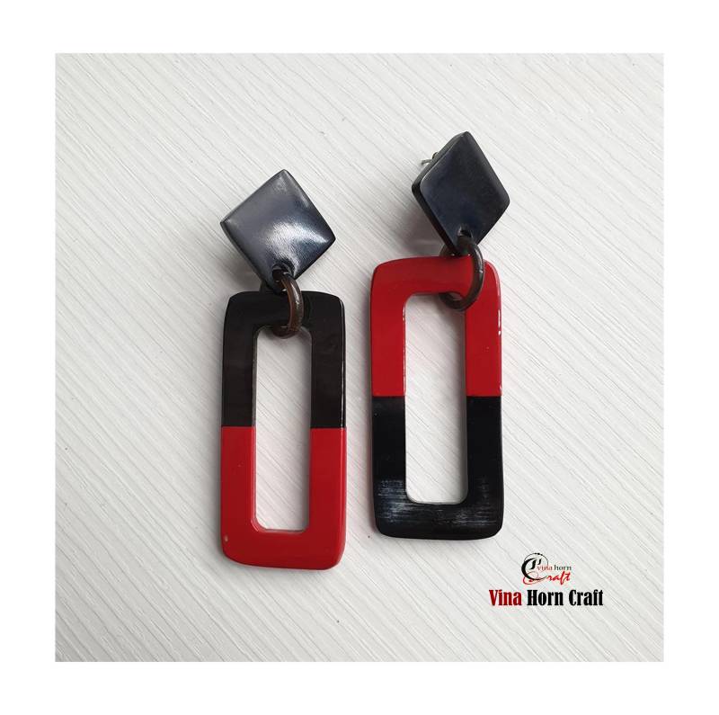 Hornohrringe - Hornlackohrringe von vinahorncraft