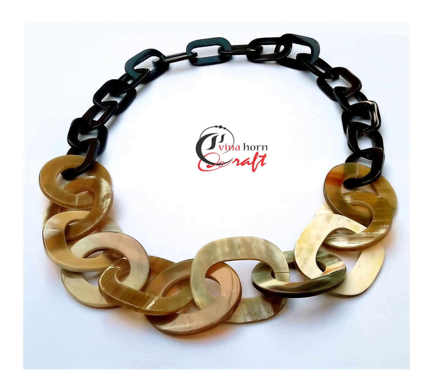 Natürliche Büffelhorn Halsketten - Halskette Handgefertigt in Vietnam von vinahorncraft