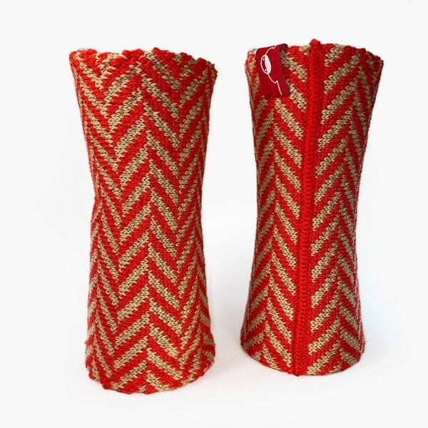 vincente Armstulpen im Fischgrätmuster von vincente