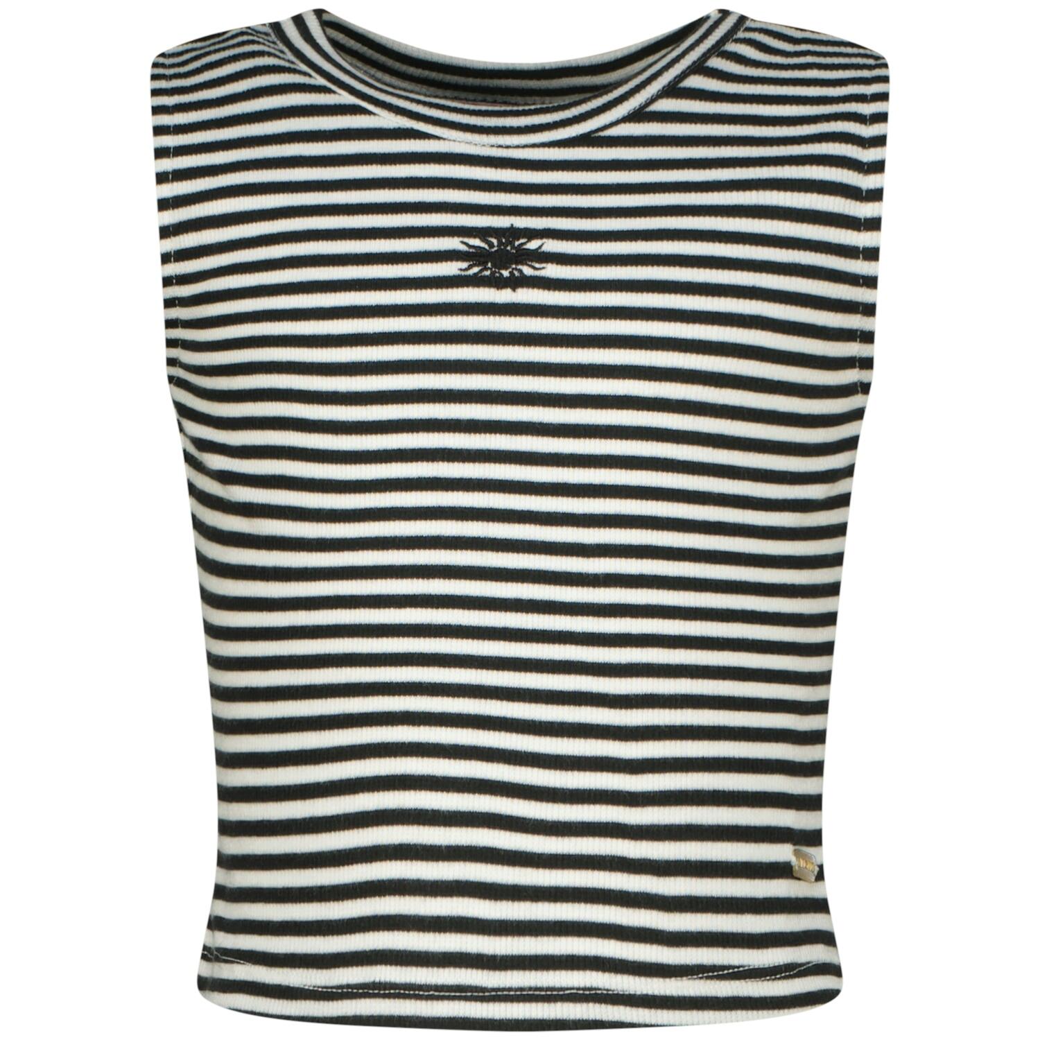 vingino - Basic-crop rib top stripe deep black - Gr. - 164 von vingino