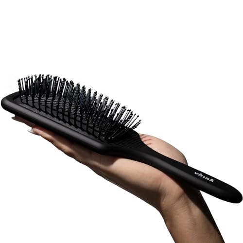 vinsk® Paddle Brush | Haarbürste ohne Ziepen | Paddlebürste für effektives Styling + max. Durchblutung | Wet Detangler Bürste für Damen & Herren Haare | Entwirr-Bürsten mit Soft-Touch-Griff von vinsk