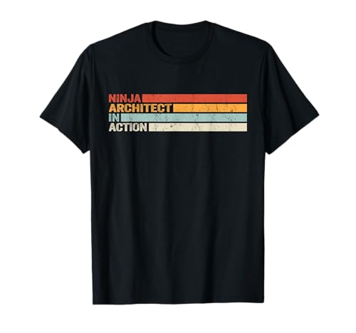 Ninja Architect in Action Retro Architect Design für Herren T-Shirt Ninja Architect in Action Retro Architect Design für Herren T-Shirt von vintage Architect Apparel Architect Student