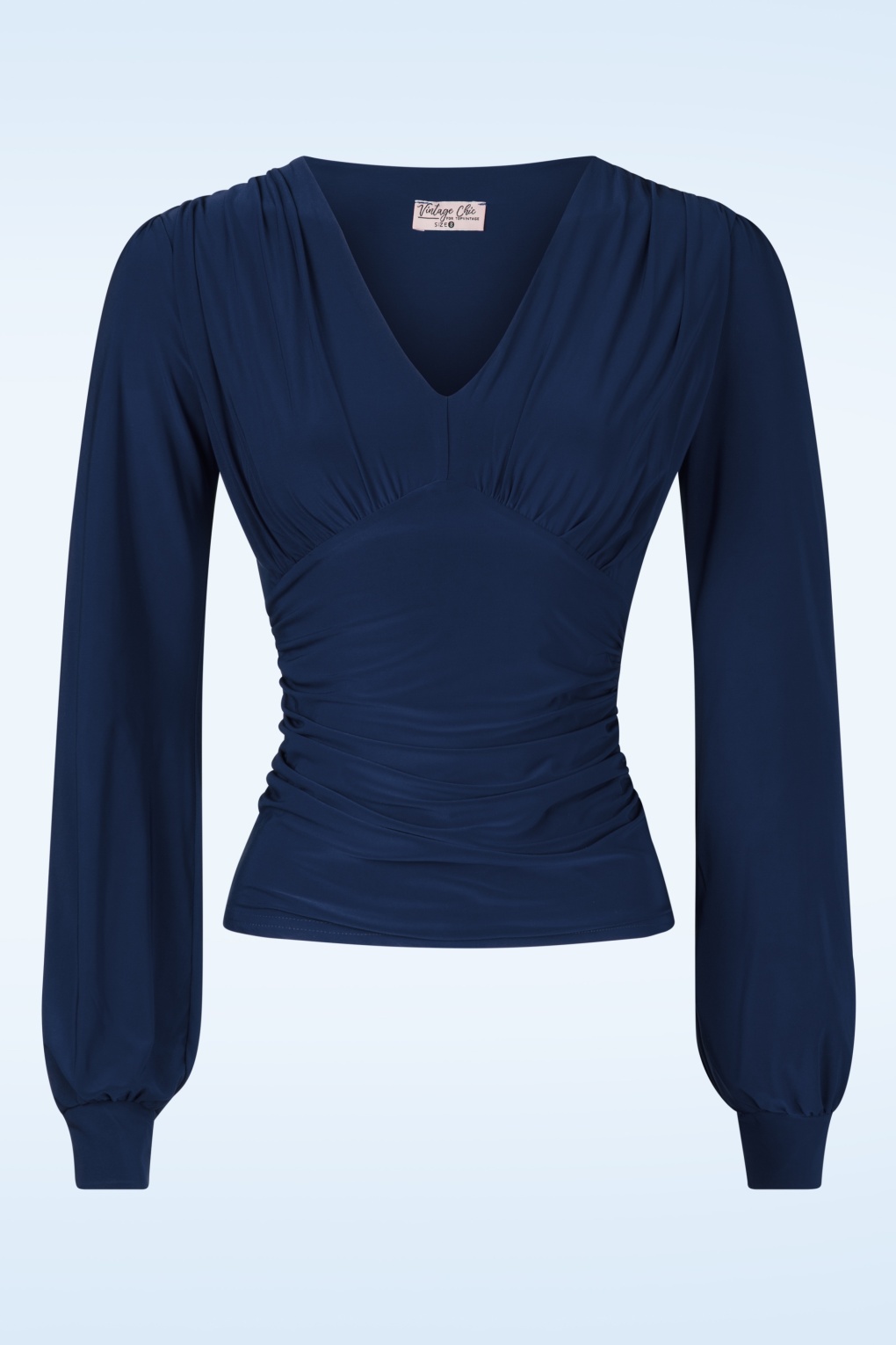 Abigail Langarm-Top in Marineblau Abigail Langarm-Top in Marineblau von vintage chic for topvintage