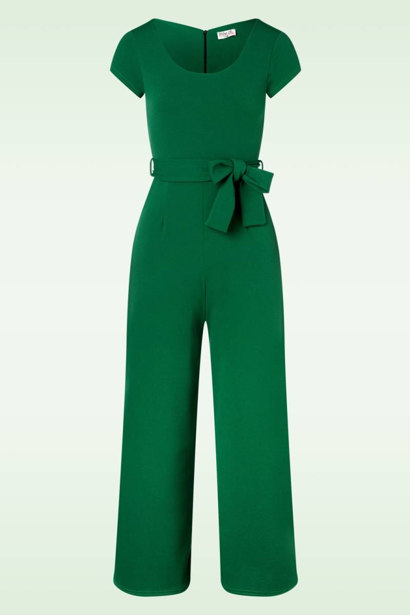 Cynthia Jumpsuit in Smaragdgrün von vintage chic for topvintage