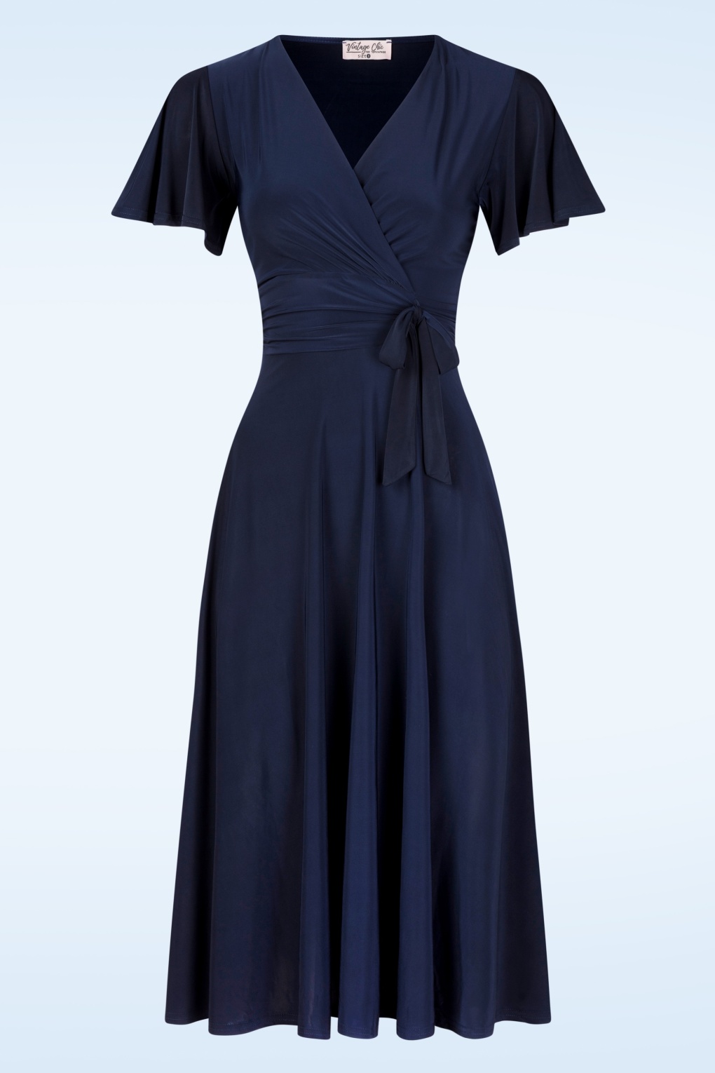 Irene Cross Over Swingkleid in Marineblau. Irene Cross Over Swingkleid in Marineblau. von vintage chic for topvintage