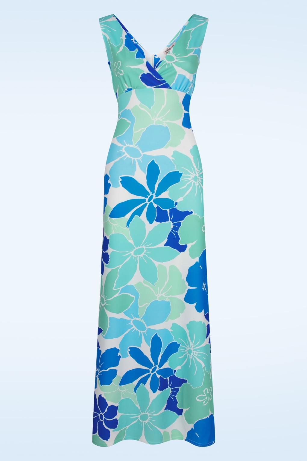 Iris Floral Maxikleid in Weiß und Multi von vintage chic for topvintage