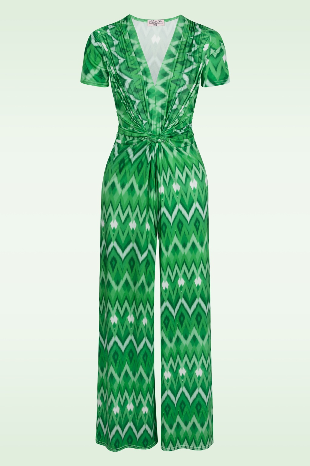 Livia Aztec Print Jumpsuit in Grün. von vintage chic for topvintage