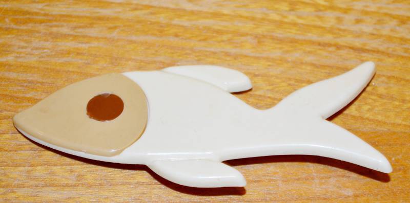 Original 70Er Jahre Anstecker Fisch Fish Brosche Pin Retro Mid Century Second Hand Wear von vintageBagsAndCo