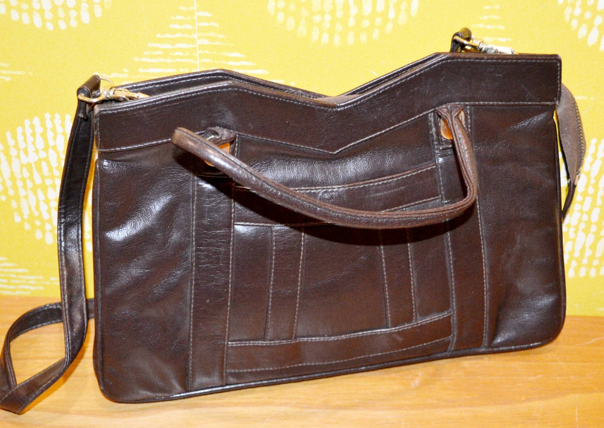 Schöne Vintage Handtasche Braun 70Er Jahre Mid Century Retro Clothing Bag Second Hand Wear von vintageBagsAndCo