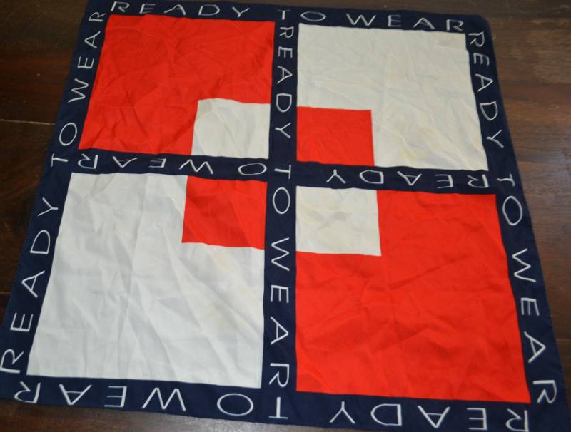 Vintage Nickituch 70Er 80Er Jahre Halstuch Blau Rot /Weiss von vintageBagsAndCo