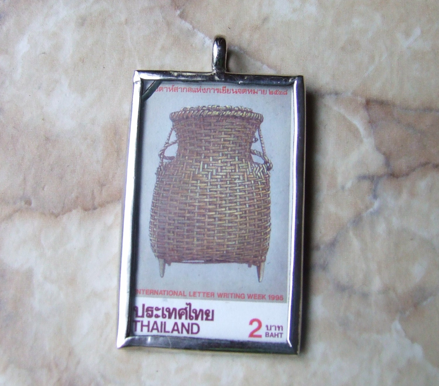 Thailand-stempel-Anhänger Versandkostenfrei von vintageandpurple