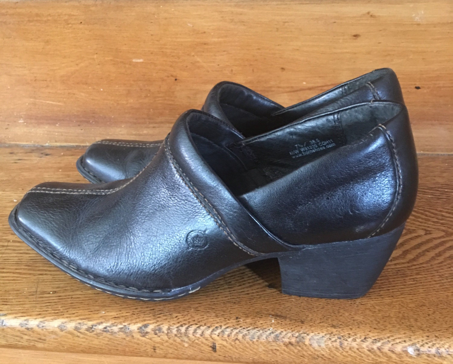 Vtg Schwarze Lederschuhe Größe Damen Us 7 Versandkostenfrei von vintageandpurple