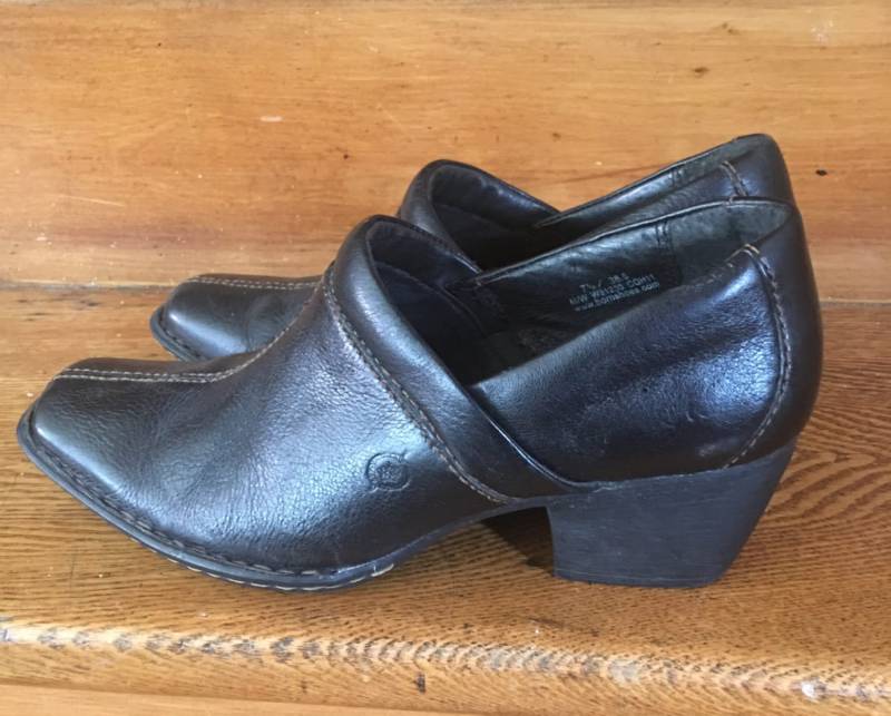 Vtg Schwarze Lederschuhe Größe Damen Us 7 Versandkostenfrei von vintageandpurple