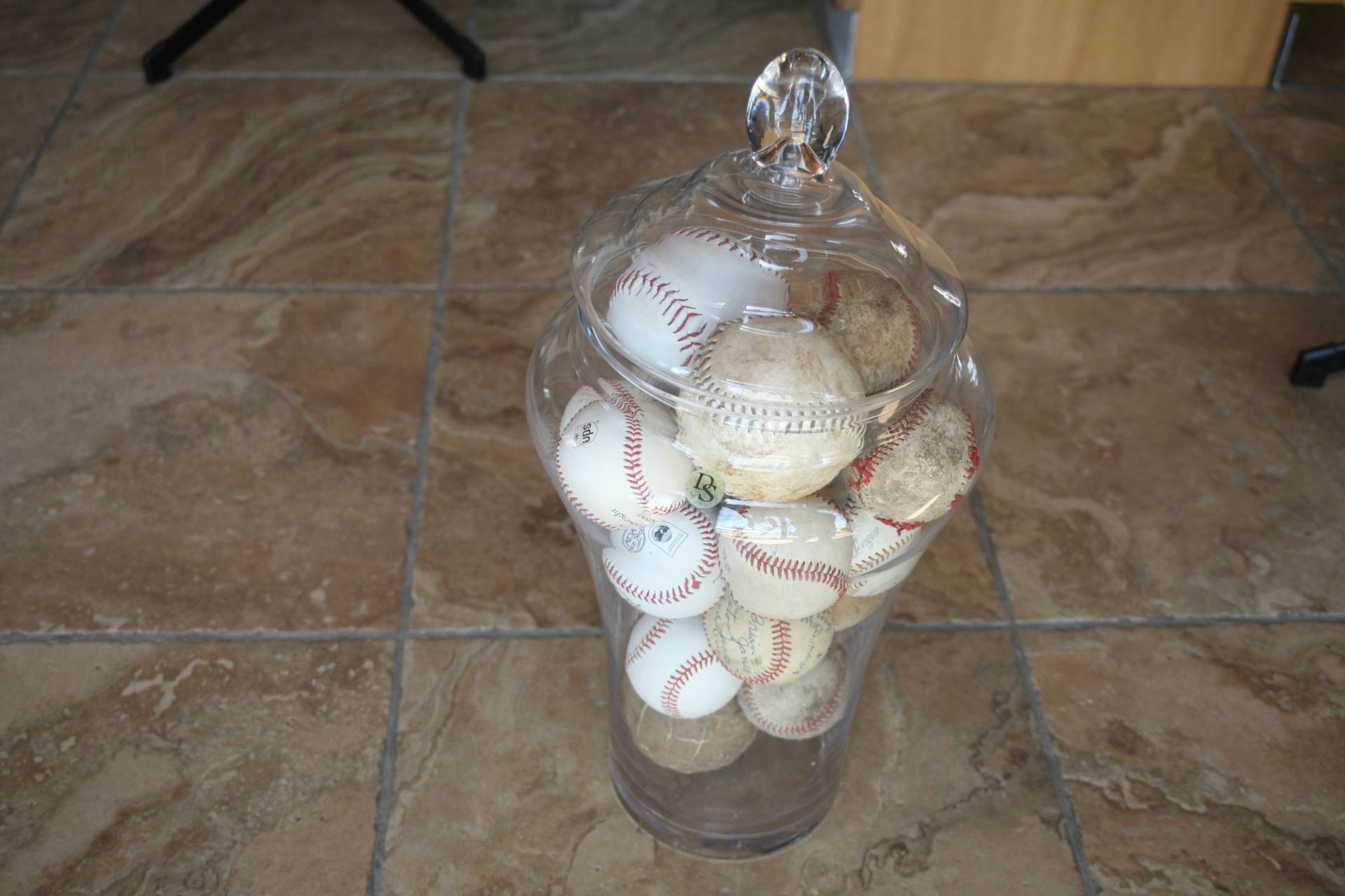 Ds Extra Groß, Apothekerdose, Voll Von, Baseballs, Baseball Sammlerstück, Softballs, Sammlung, Geschenk Für Papa, Vatertag von vintageatmosphere