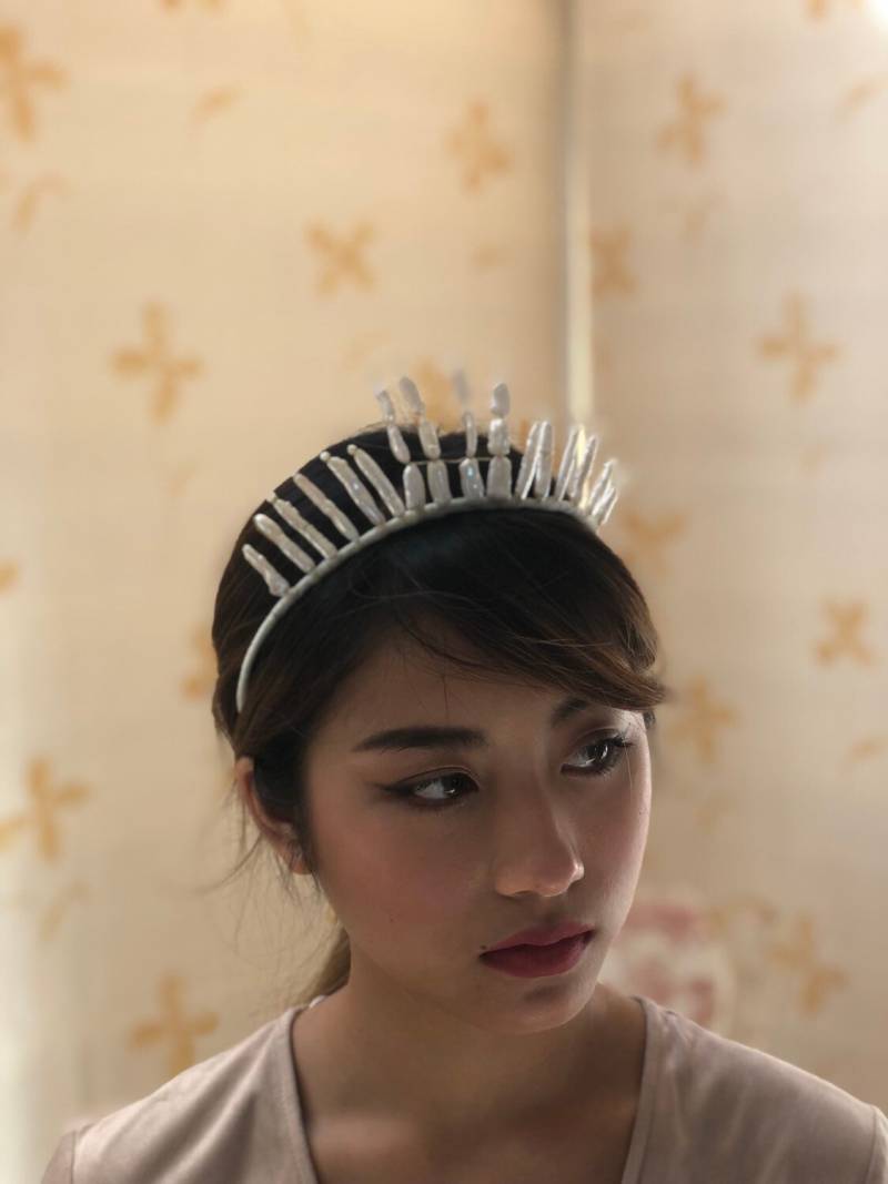 Handgemachtes Süsswasser Perlen Diadem Headpiece. Hochzeit Braut Oder Rassen Krone von vintagecaf