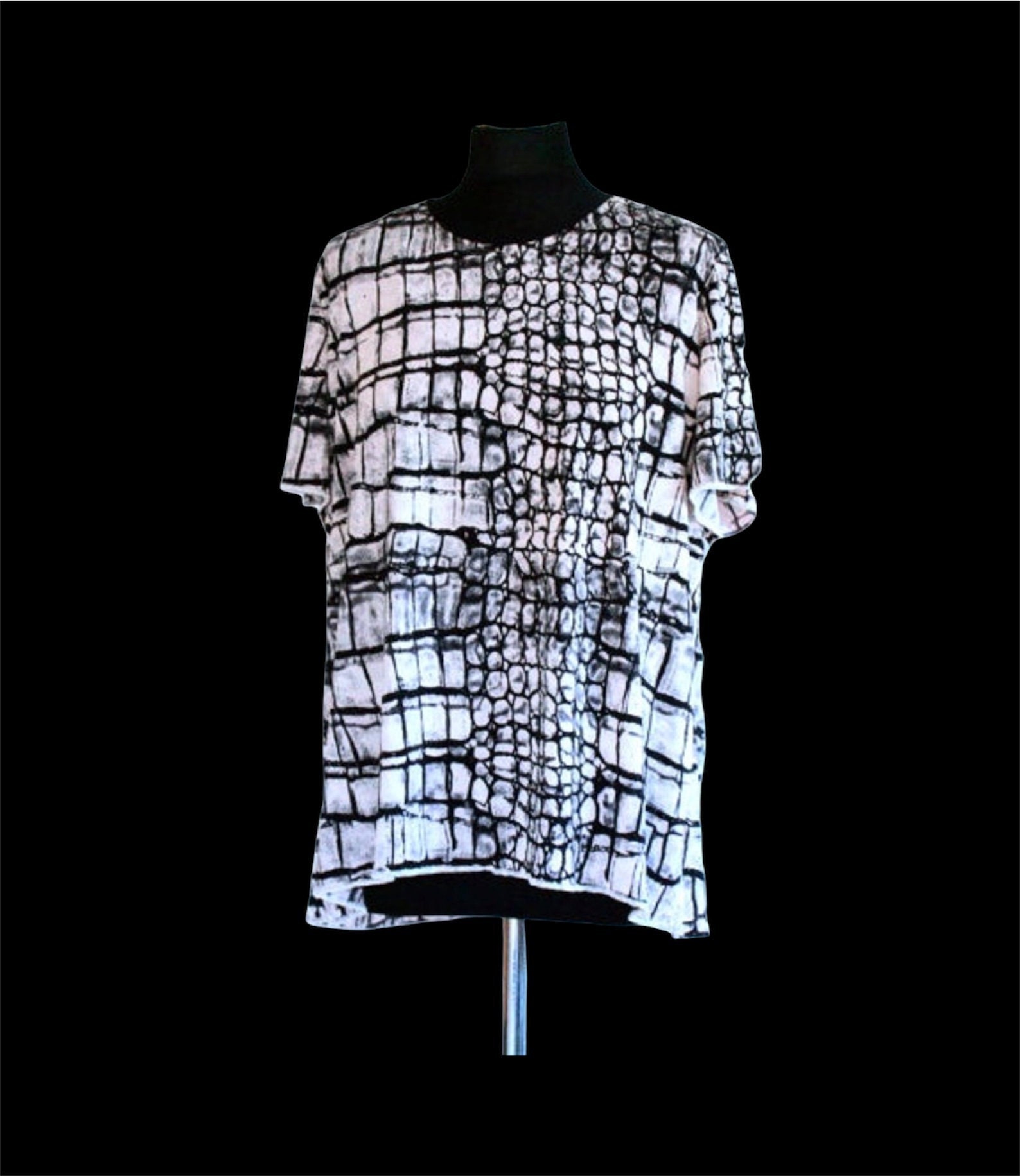 Animal Print T-Shirt/Kurzarm Oversize Large Size Pullover von vintagecatalunya