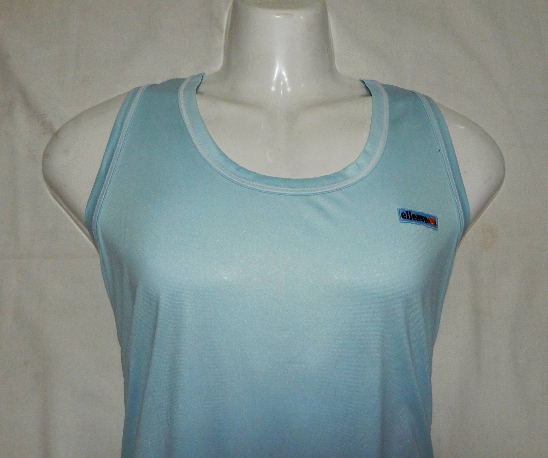 Ellesse Vintage 80Er Laufend Ärmellose Jersey Weste, Gr. M, 50-It, L Eu., Usa-M, Gb 38/40, Lght Blau Ellesse Vintage 80Er Laufend Ärmellose Jersey Weste, Gr. M, 50-It, L Eu., Usa-M, Gb 38/40, Lght Blau von vintagefashion4all