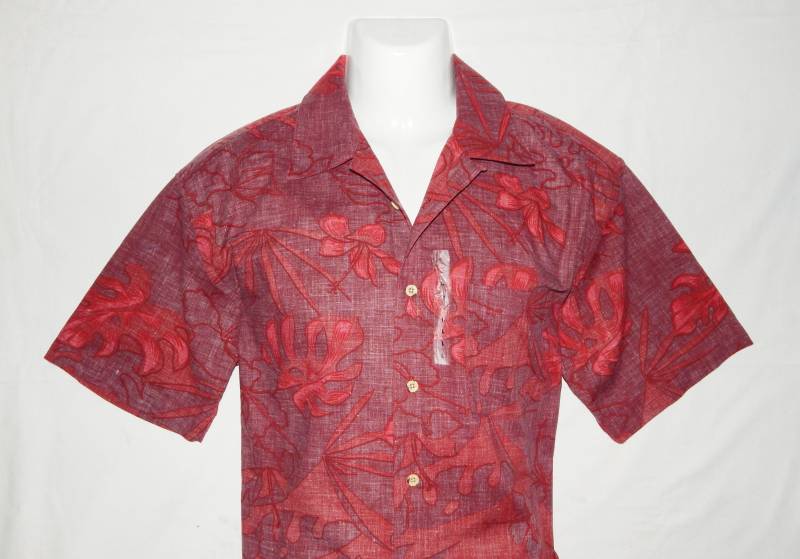 Hawaiiaan Floral Style By Gap Vintage 80Er Ungetragene Herren Kurze Sleeves Baumwollhemden, Größe L, Rot Burgund Hawaiiaan Floral Style By Gap Vintage 80Er Ungetragene Herren Kurze Sleeves Baumwollhemden, Größe L, Rot Burgund von vintagefashion4all