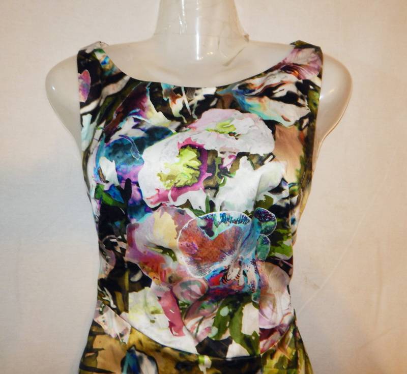 Studio Iko Exzellentes Ungetragenes Vintage Damen Kleid Bunt Blumen Sommer Stretch Kleid.gr.it46, Uk36/16 Studio Iko Exzellentes Ungetragenes Vintage Damen Kleid Bunt Blumen Sommer Stretch Kleid.gr.it46, Uk36/16 von vintagefashion4all