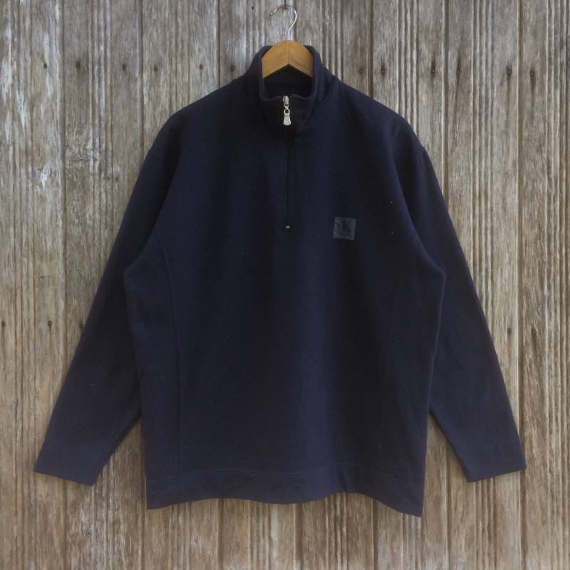 Selten Calvin Klein Jeans Ck Half Zipper Sweatshirts Unisex Große Größe von vintagegallaggers
