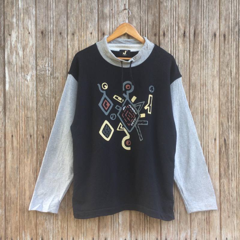 Selten Herr Junko Jeans Sweatshirt Pullover Mittlerer Größe von vintagegallaggers
