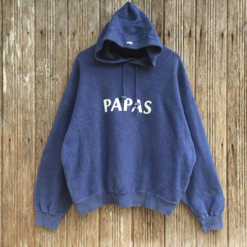 Selten Papas Sweater Hoodie Fleece Style Stickerei Logo Großformatig von vintagegallaggers