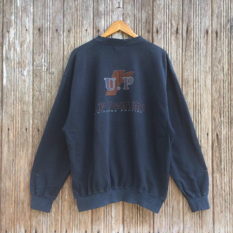 Selten U.p Renoma Sweatshirt Schönes Design Stickerei Logo Xxl Größe von vintagegallaggers