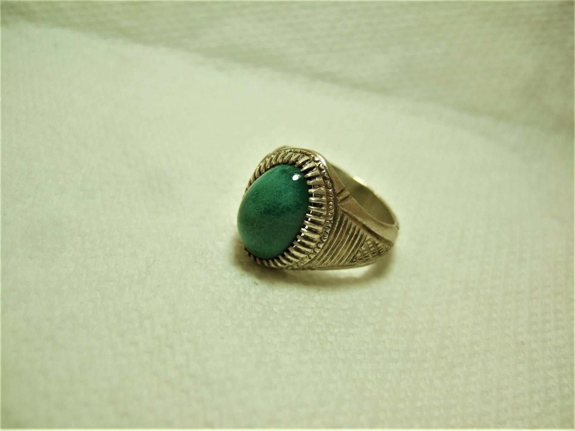 Vintage Sterling Silber 925 Natürliche Herausragende Blau Türkis Männer Frauen Ring 11, 70-Gm Größe Uns 11, 25 von vintagejewelery1