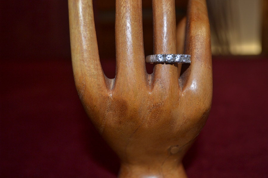 Vintage-Ehering Aus Sterlingsilber/Silber Mit Zirkonia/Silberring/Ehering/Vintage Ring Vintage-Ehering Aus Sterlingsilber/Silber Mit Zirkonia/Silberring/Ehering/Vintage Ring von vintagekosmima