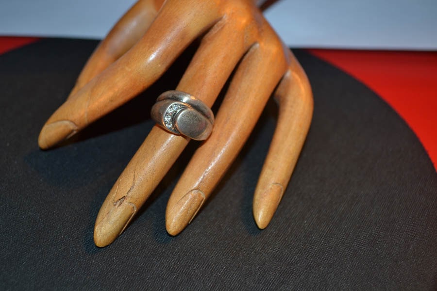 Vintage-sterling-Silberring Mit Zirkonia/Vintage-Silberring/Zirkonia-Ring/Vintage Ring von vintagekosmima