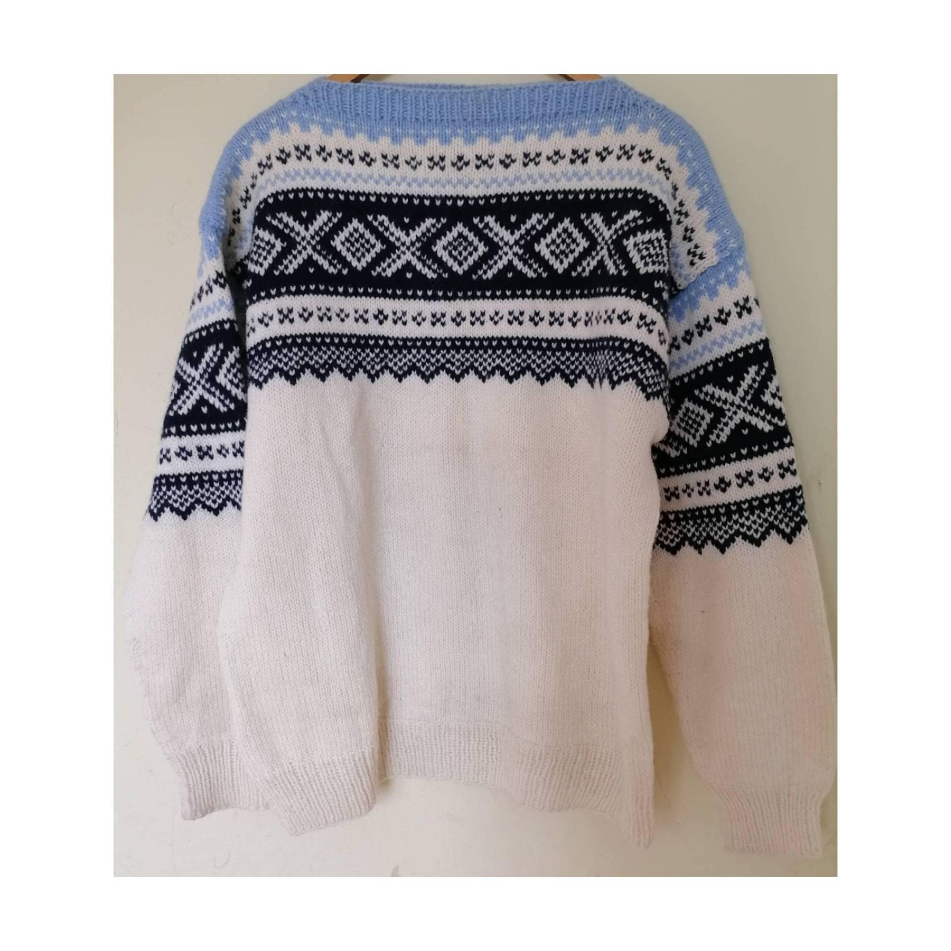 Vintage Norweger Pullover Herren Fair Isle Unisex Wolle Nordisch von vintagelolitas