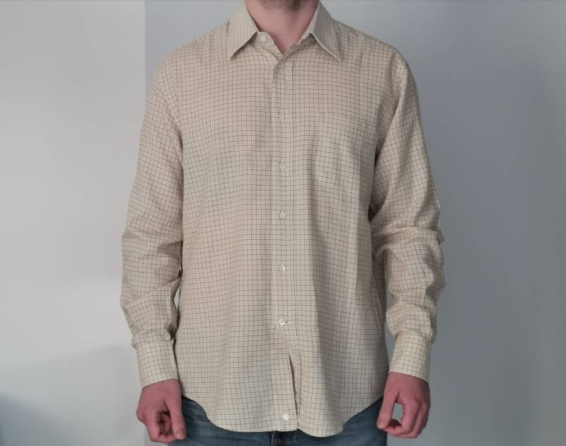 Vintage 90Er Jahre Ferre Kragen Hemd, Herren Karo Hemd Mit Knopfverschluss, Langarm Designer Frühling/Herbst, Made in Italy von vintagepavillon