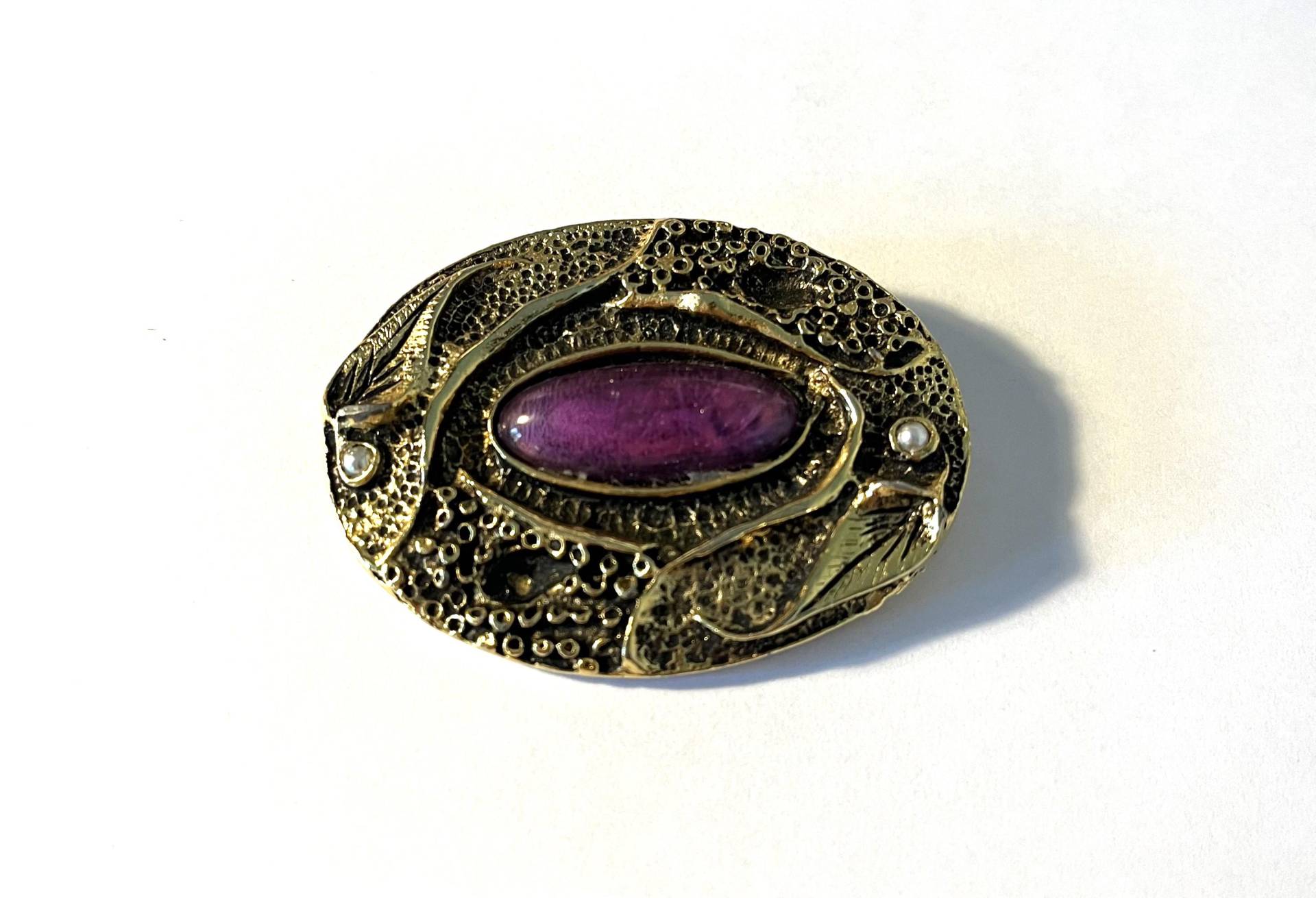 Metallbrosche W.germany Lila Vintage Metallbrosche W.germany Lila Vintage von vintagepearly