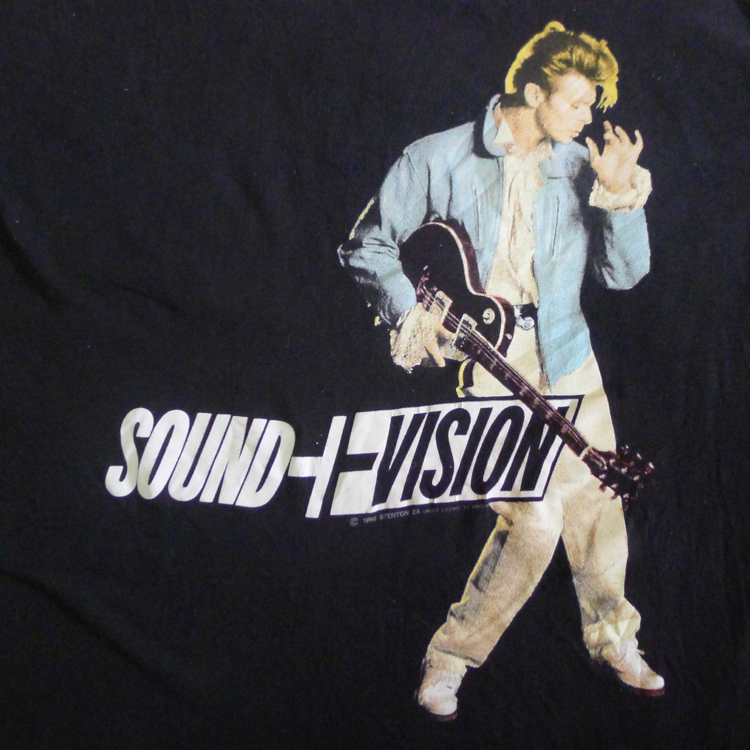 Vintage 90S David Bowie Sound+Vision Tour T-Shirt - Brockum von vintageteesonline